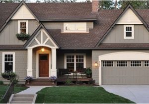 Benjamin Moore Copley Gray and Elephant Tusk Great Curb Appeal Home Exterior Paint Color Ideas the