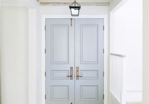 Benjamin Moore French toile Door Color is Cape May Cobblestone by Benjamin Moore Looks Blue