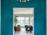 Benjamin Moore Galapagos Turquoise 2057-20 Galapagos Turquoise Walls and Ikat Rug Interiors by Color