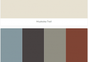 Benjamin Moore Pleasant Valley Muskoka Trail Amsterdam Deep Caviar Desert Twilight Sienna