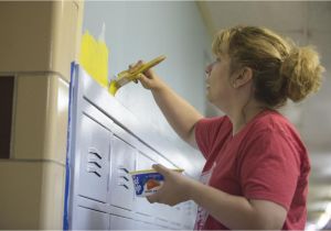 Benjamin Moore Vapor Trails #1556 Dunbar township Elementary Given Bright Enhancements for New Year