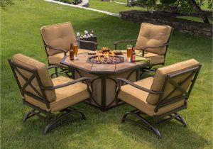 Berkley Jensen Patio Set Berkley Jensen 5 Piece Fire Pit Set with Cushioned Rockers