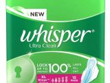 Best Sanitary Pads for after Birth Whisper Ultra Sanitary Pads Extra Large Wings 15 Pc Pack Buy