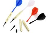 Best soft Tip Darts for Beginners 12 Pcs 4 Sets soft Plastic Needle Tip Dart Darts with