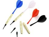 Best soft Tip Darts for Beginners 12 Pcs 4 Sets soft Plastic Needle Tip Dart Darts with