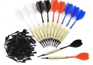 Best soft Tip Darts for Beginners 12 Pcs 4 Sets soft Plastic Needle Tip Dart Darts with