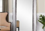 Better Homes and Gardens Leaner Mirror Rustic Oversized Silver Gray Floor Mirror Full Length Leaner