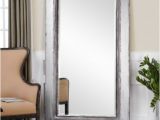 Better Homes and Gardens Leaner Mirror Rustic Oversized Silver Gray Floor Mirror Full Length Leaner