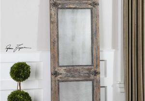 Better Homes and Gardens Leaner Mirror Rustic Uttermost Saragano Leaner Mirror In Distressed Blue Wall