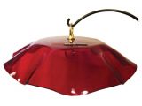 Birds Choice Red Plastic Bird Feeder Weather Guard Birds Choice Scalloped Weather Guard for Bird Feeder Red