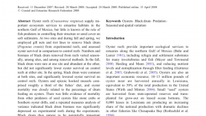 Black Drum Size Limit Nc Pdf Oyster Predation by Black Drum Varies Spatially and Seasonally