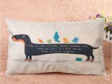 Blank Canvas Pillow Covers wholesale Canada 30x50cm Dachshund Dog Cushion Cover Sausage Dog Puppy Pillow Case