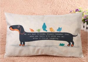 Blank Canvas Pillow Covers wholesale Canada 30x50cm Dachshund Dog Cushion Cover Sausage Dog Puppy Pillow Case