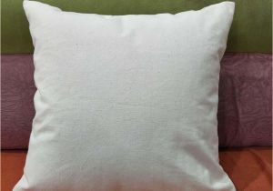 Blank Throw Pillow Covers wholesale 12 Oz Natural Canvas Pillow Case 18×18 Plain Raw Cotton Embroidery