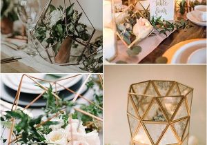Bodas Sencillas Y Economicas En Casa Trending 20 Industrial Geometric Wedding Centerpieces for 2019