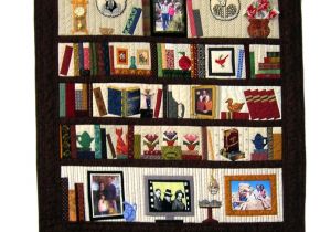 Bookshelf Memory Quilt Pattern Bookcase Quilt I Want to Try One Of these so Badly