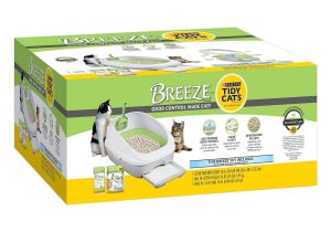 Breeze Odor Control Litter Box Reviews Amazon Com Breeze Cat Litter Box Starter Kit for Multiple Cats Box