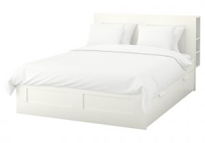 Brimnes Queen Bed Frame with Storage and Headboard King Size Beds Ikea