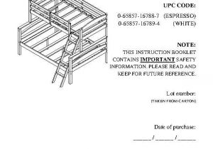 Bunk Bed assembly Instructions Pdf Dorel Living Brady Twin Over Full Bunk Bed Multiple