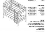 Bunk Bed assembly Instructions Pdf Mainstays Twin Over Twin Wood Bunk Bed Multiple Finishes