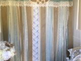 Burlap Shower Curtain with Lace 72 Shabby Rustic Chic Burlap Shower Curtain Lace Ruffles