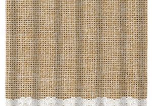 Burlap Shower Curtain with Lace Items Similar to Simple Burlap and Lace Shower Curtain