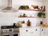 Butcher Block Floating Shelves Modern Farmhouse Kitchen Decor Ideas 32 Home Kitchen