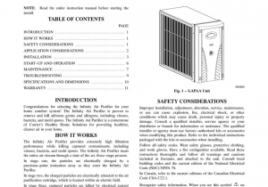 Carrier Infinity thermostat Installation Manual Installation Instructions A