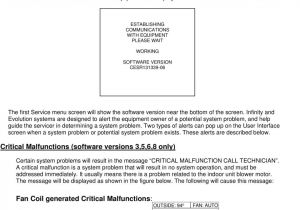 Carrier Infinity thermostat Operating Manual Infinity Evolution Troubleshooting Guide User Interface software