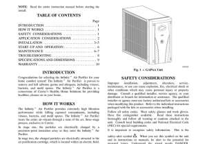 Carrier Infinity touch Control Installation Manual Installation Instructions Gapaa Infinity Sizes 1625 and 2025