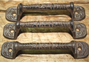 Cast Iron Drawer Pulls wholesale 2 Cast Iron Antique Style Rustic Barn Handle Gate Pull