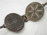 Cast Iron Pizzelle Maker Vintage Cast Iron Pizzelle Maker Iron Italian Waffle