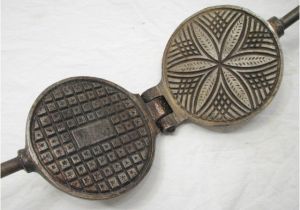 Cast Iron Pizzelle Maker Vintage Cast Iron Pizzelle Maker Iron Italian Waffle