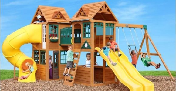 Cedar Summit Kingsbridge Playset Cedar Summit Kingsbridge Playcentre 3 10 Years Costco Uk