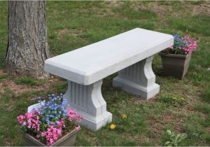 Cement Benches for Graveside Concrete Coliseum Bench W Straight Seat Site Furnishings