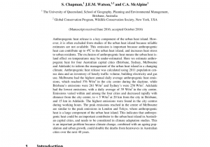 Chapman Heating and Air Conditioning Columbia Missouri Pdf Large Seasonal and Diurnal Anthropogenic Heat Flux Across Four