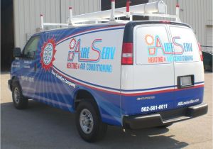 Chapman Heating and Cooling Premier Fleet Graphics Aire Serv Chevy Van