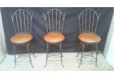 Charleston forge Iron Bar Stools Charleston forge Shaker Arch Iron Bar Stools Chairish