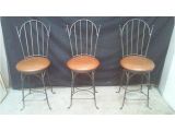 Charleston forge Iron Bar Stools Charleston forge Shaker Arch Iron Bar Stools Chairish