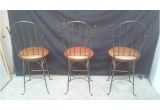 Charleston forge Iron Bar Stools Charleston forge Shaker Arch Iron Bar Stools Chairish