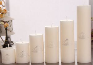 Cheap Ivory Pillar Candles Bulk Smokeless Classical Candles wholesale Romantic Birthday Wedding