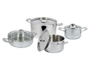 Chef Trends 7 Piece Stainless Steel Cookware Set Better Chef 8 Piece Stainless Steel Cookware Set Walmart Com