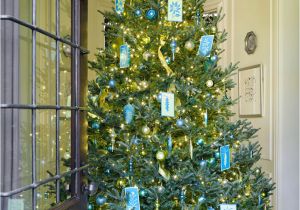 Christmas Light Hanging atlanta Holiday Home Dressed In Shades Of Blue Traditional Home