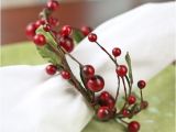 Christmas Pip Berry Candle Rings Burgundy and Red Pip Berry Candle Ring Holiday Florals