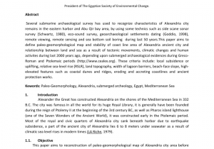 City Of Alexandria Utility Department Pdf Evaluation Of Coastal Problems at Alexandria Egypt