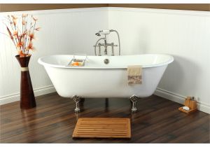Clawfoot Tub In Small Bathroom Shop 67 Inch Cast Iron Double Slipper Clawfoot Bathtub Free