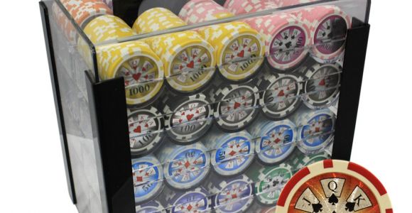 Clay Poker Chip Sets 1000 1000 14g High Roller Clay Poker Chips Set Acrylic Case Ebay