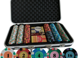 Clay Poker Chip Sets with Denominations 300 Pcs Casino Quality Pure Clay Poker Set for Home Game