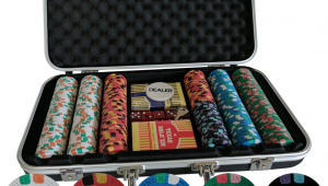 Clay Poker Chip Sets with Denominations 300 Pcs Casino Quality Pure Clay Poker Set for Home Game