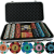 Clay Poker Chip Sets with Denominations 300 Pcs Casino Quality Pure Clay Poker Set for Home Game
